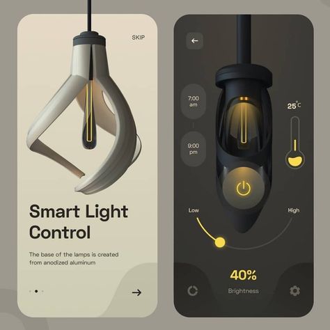 UI/UX Inspiration on Instagram: “💡 Control your Light Bulb settings with this Smart Light Control app by @kitket_design Have a creative weekend! . ⭐️ Want to be featured?…” Light App, Ux Mobile, App Interface Design, Smart Home Design, App Design Inspiration, App Interface, Ui Design Inspiration, App Ui Design, Mobile App Design