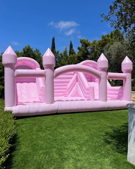 Barbie Pool, Party Rental Ideas, Barbie Pool Party, Seventh Birthday, Pink Pool, Golden Birthday Parties, Jumping Castle, Spa Birthday Parties, Toddler Parties