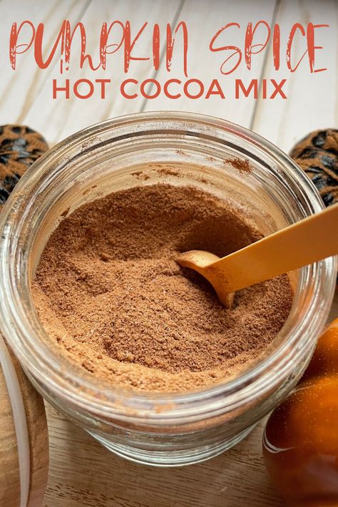 Get cozy with a steamy mug of hot chocolate made with Pumpkin Spice Cocoa Mix. Grab your favorite snuggly blanket, pop in an autumn inspired movie and enjoy this delicious hot cocoa recipe for a cozy night in. #recipe #hotcocoa #pumpkin via @pumpkinobsessedofficial How To Make Pumpkin Spice Hot Chocolate, Homemade Pumpkin Spice Hot Chocolate, Pumpkin Spice Hot Chocolate Mix Recipe, Hot Pumpkin Spice Drinks, Diy Pumpkin Spice Hot Chocolate, Pumpkin Spice Cocoa Mix Recipe, Pumpkin Spice Cocoa Recipe, Hot Cocoa Mixes Homemade, Halloween Hot Chocolate Recipe