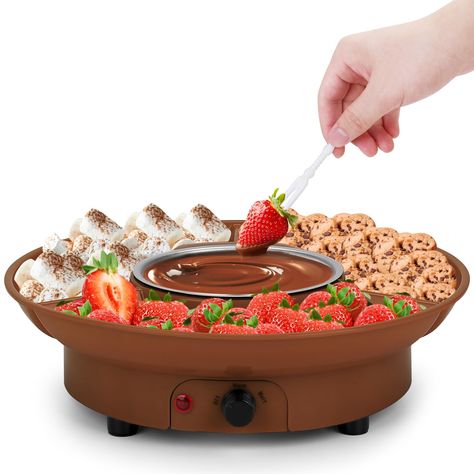 PRICES MAY VARY. 1 Beyoung Electric Fondue Pot,Chocolate Fondue Maker With Temperature Control and Detachable Serving Trays Great for Dipping Snacks,Bread in Chocolate,Meaningful Birthday Wedding Day Gift Dipping Snacks, Strawberries Cookies, Whole Wheat Biscuits, Wheat Biscuits, Diy Joy, Fondue Pot, Diy Desserts, Bread Snacks, Chocolate Cheese