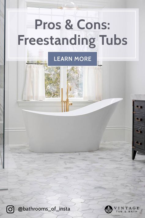 Free Standing Bath Tub 60”, Bathroom Design With Free Standing Tub, Free Standing Bathtub Small Bathroom, Pedestal Tub Freestanding Bathtub, Akdy Freestanding Tub, Soaker Tub For Tall People, Lowes Free Standing Tubs, Tiny Bathroom Freestanding Tub, Best Freestanding Soaking Tubs