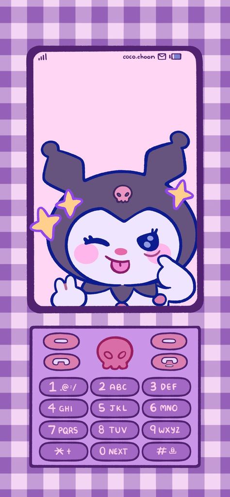 (free + better quality) background is available in my ko-fi shop! preorders for a keychain version are live! please do not repost without permission or remove/edit my watermark #sanrio #sanriocore #sanrioaesthetic Z Flip Homescreen, Samsung Z Flip Wallpaper, Kuromi Sanrio Wallpaper, Cute Doodle Art Kawaii, Z Flip Wallpaper, Samsung Flip Wallpaper, Flip Wallpaper, Wallpaper Sanrio, Helloween Wallpaper