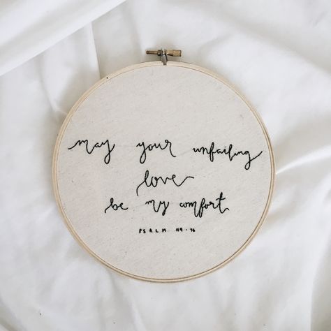 Quotes About Embroidery, Simple Word Embroidery, Quotes Embroidery Inspiration, Bible Embroidery Patterns, Bible Verse Embroidery Patterns, Embroidery Verses, Biblical Embroidery, Embroidery Scripture, Embroidery Bible Verses