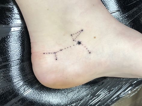 Canis Major | Tattoo | Sirius Constellation Ankle Tattoo, Dog Constellation Tattoo, Dog Star Tattoo, Canis Major Constellation Tattoo, Sirius Constellation Tattoo, Atyd Tattoo, Wolfstar Tattoo Ideas, Sirius Star Tattoo, Canis Major Tattoo