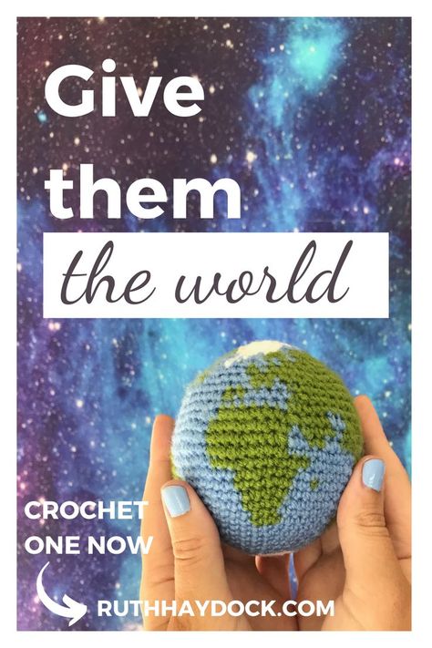 Crochet Globe Free Pattern, Crochet Globe, Crochet Earth, Ravelry Crochet, Simply Crochet, World Globe, Crochet Magazine, Crochet World, Pattern Images