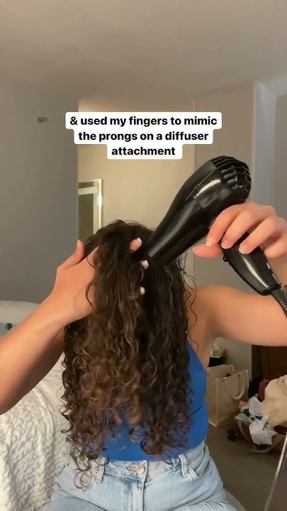 DRYING MY CURLY HAIR WITHOUT A DIFFUSER 😳 Wavy Hair Without Diffuser, How To Get Curly Hair Without Products, How To Diffuse Curly Hair Without A Diffuser, Diffuse Hair Without Diffuser, Drying Curly Hair Without Diffuser, How To Defuse Hair, Curly Hair Without Product, Diy Diffuser Hair Dryer, Curly Hair Routine Without Diffuser