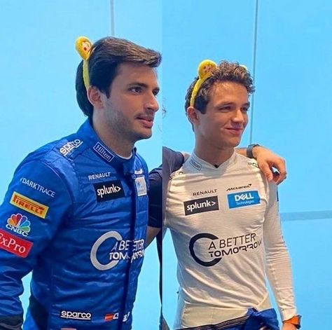 Carlos Sainz And Lando Norris, Lando And Carlos, Formula 1 Funny, Carlos And Lando, Forever Red, F1 Poster, Fun Songs, Smooth Operator, Best Duos