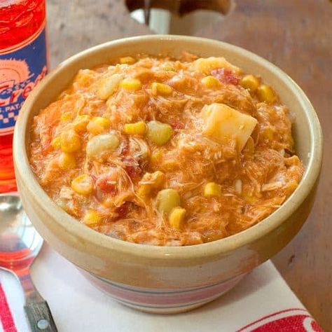 Old Fashioned Brunswick Stew - Never Enough Thyme Recipe For Brunswick Stew, Best Brunswick Stew Recipe, Brunswick Stew Recipe, Barbecue Sides, Barbecue Side Dishes, Brunswick Stew, Southern Dishes, Comfort Food Southern, Southern Food