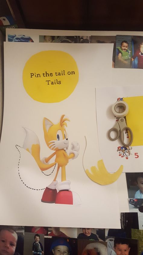 Sonic birthday Pin the tail game Pin The Tail On Tails Sonic, Sonic Bday Party Games, Sonic Ring Toss Game, Sonic Theme Birthday Party Games, Sonic Party Game, Sonic Themed Games, Sonic Themed Party Games, Sonic Birthday Party Activities, Sonic The Hedgehog Food Ideas