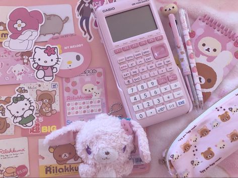 Pink School Supplies, School Supplies Aesthetic, Supplies Aesthetic, Pink Academia, Notebook School, Pink Notebook, College Fits, Kawaii Room, Childhood Toys