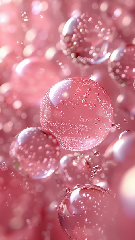 Pink High Quality Wallpaper, Euphoria Background, Pink Wallpaper 4k, Bubble Aesthetic, Floating Bubbles, Glitter Phone Wallpaper, Wallpaper For Desktop, Artsy Background, Jelly Wallpaper