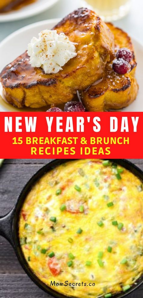 15 Breakfast & Brunch recipes Ideas for New Years Day are easy to make, and totally delicious. We have savory and sweet recipes for you. #breakfast #brunch #newyearsday #holidays #holidaysrecipes New Years Day Breakfast, New Years Brunch Ideas, New Years Day Dinner, New Years Day Meal, Vegetarian Brunch, Brunch Inspiration, Morning Brunch, Breakfast Specials, Breakfast And Brunch