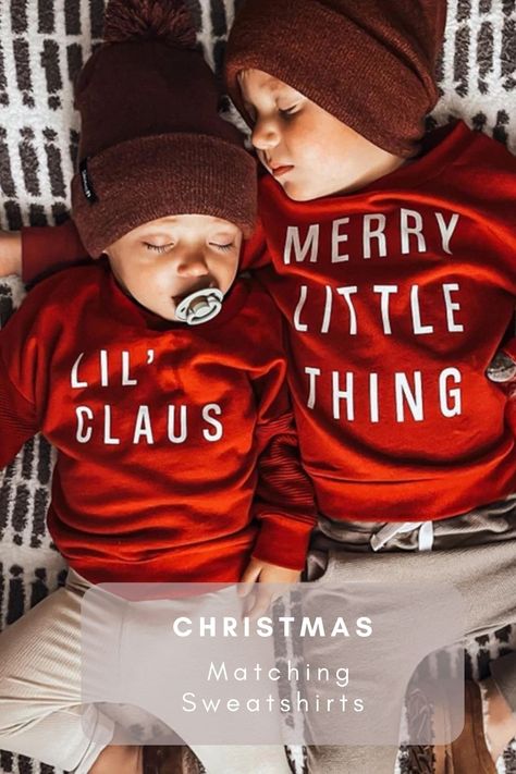 Stay warm and stylish this holiday season with Christmas matching sweatshirts for siblings." Sweater Weather Christmas, Lil Sis Big Sis, Matching Sisters, Sibling Outfits, Christmas Matching, 25 Days Of Christmas, Matching Clothes, Sister Outfits, Lil Sis