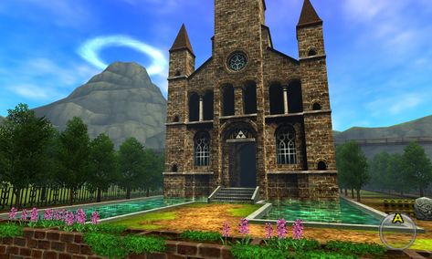 Temple Of Time, Minecraft Temple, Video Game Backgrounds, Minecraft Kingdom, Ocarina Of Times, Zelda Ocarina Of Time, Minecraft City, Retro Horror, Retro Graphics