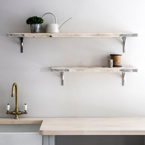 Burhult Shelf Ideas, Scaffold Shelves, Scaffold Shelf, Scandi Cottage, Lagom Lifestyle, Shelves With Brackets, Poppy Cottage, Utility Ideas, Scaffold Furniture