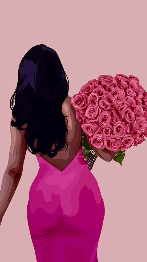 Fashion Aesthetic Wallpaper Iphone, Pink Girly Paintings, Melanin Art Aesthetic, Canvas Outline Ideas, Iphone Girly Wallpaper, Melanin Art Wallpaper, Vision Board Pink Aesthetic, Black Art Aesthetic, Girly Wallpaper Iphone