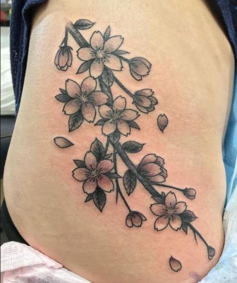 black cherry blossom tattoo - Google Search