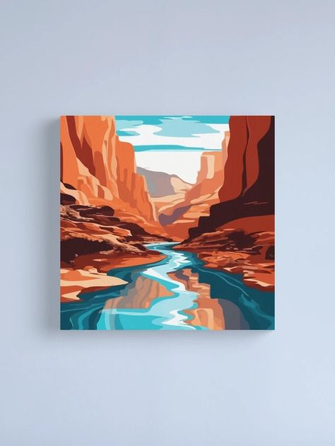 "Grand Canyon Art" Canvas Print for Sale by Grypis | Redbubble Grand Canyon Art, Mini Paintings, Grand Canyon, Canvas Art Prints, Canvas Art, Canvas Prints, Canvas, Art