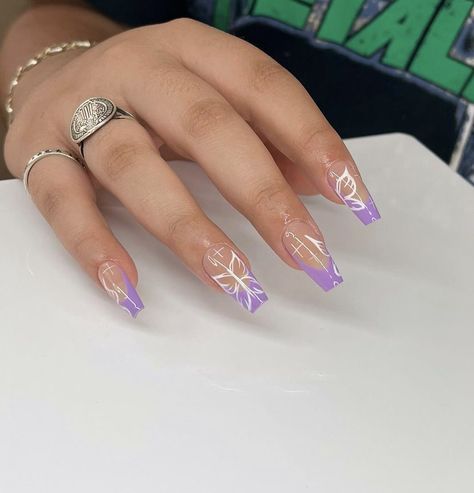 Purple Nails Designs, Ballerina Nails Designs, Acrylic Nails Nude, Nail Designs Ideas, Purple Acrylic Nails, Art Guide, Purple Nail Designs, Psychology Student, Colored Acrylic Nails