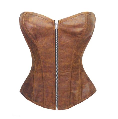 Corset Amazon, Brown Corset, Amazon Clothes, Corsets And Bustiers, Leather Corset, Bustiers, Leather Zipper, Stage Outfits, Corsets