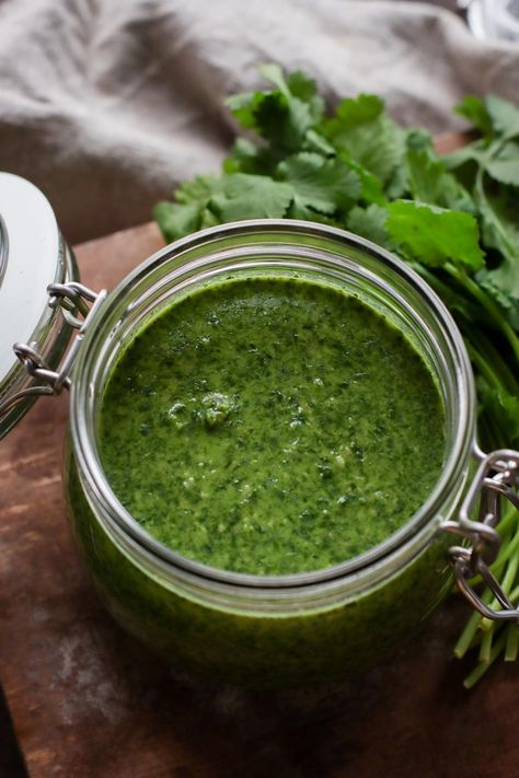 Pick Up Limes: Afghan Green Chutney Garlic Shoots, Afghanistan Food, Scape Pesto, Cilantro Chutney, Garlic Scapes, Chutney Recipe, Green Chutney, Chutney Recipes, Family Recipe