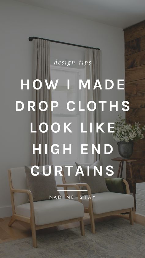 How To Sew Curtains, Tall Curtains, Curtain Sewing, Nadine Stay, Drop Cloth Projects, Diy Drapes, Canvas Curtains, Sew Curtains, Floor To Ceiling Curtains