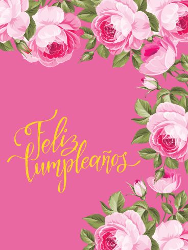 Beautiful Pink Rose Happy Birthday Card in Spanish - Feliz Cumpleaños. Just look at those gorgeous roses! They look amazingly realistic and have the perfect touch of pale pink petals and stunning greenery. This birthday card is a fabulous choice for the gal in your life celebrating her birthday. Whether it's your mom, sister, aunt, cousin, or friend, the recipient is sure to love the subtle colors and stunning artwork. Happy Birthday Spanish, Spanish Birthday Wishes, Birthday Fireworks, Birthday Aunt, Happy Birthday Aunt, Happy Birthday In Spanish, Birthday Prayer, Balloon Card, Best Birthday Quotes