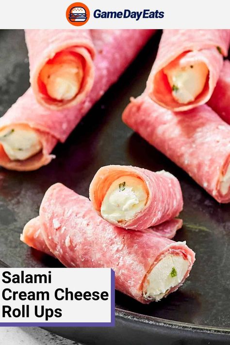 Elevate your snack and appetizer game with the deliciousness of Salami Cream Cheese Roll Ups! It’s a perfect balance of flavors that's sure to please. Discover the timeless joy of uncomplicated snacking with salami roll ups with cream cheese. Enjoy the recipe that brings together a classic meat and cheese combo in a delightful way. Get the easy recipe and find out how to make the best salami and cream cheese roll ups. Salami Cream Cheese Roll Ups Appetizers, Hard Salami Recipes, Salami Cream Cheese Roll Ups, Salami Roll Ups, Salami And Cream Cheese, Salami Cream Cheese, Cream Cheese Roll Ups, Salami Rolls, Ham Roll Ups