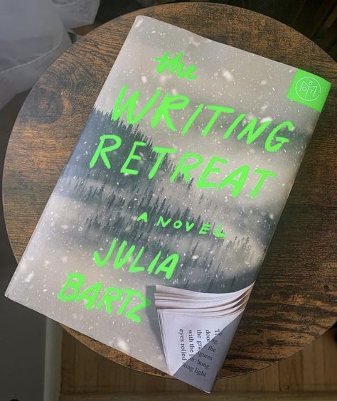 A hardcover book called The Writing Retreat by Julia Bartz Writing Retreat, Greatest Mysteries, Eye Roll, Mystery Thriller, A Novel, Hanging Lights, Writing, Reading, Stars