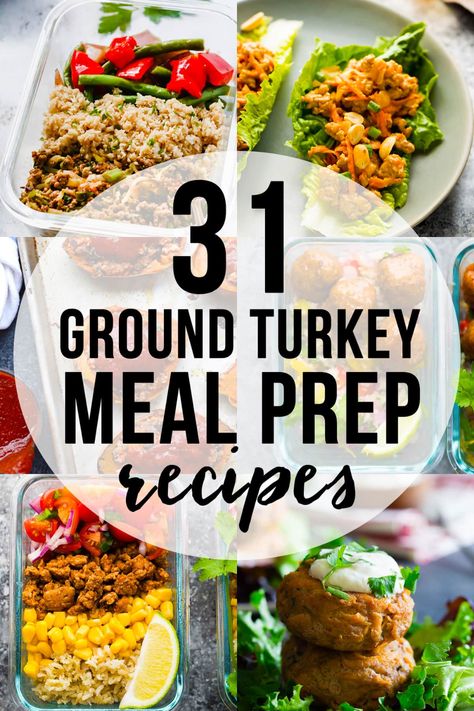 Turkey Meal Prep Recipes, Meal Prep Ground Turkey, Turkey Meal Prep, Ground Turkey Meal Prep, Turkey Lunch, Salat Wraps, Turkey Ideas, Healthy Turkey Recipes, Ground Turkey Recipes Healthy