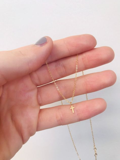 Dainty Cross Necklace, Small Cross Pendant, Tiny Cross Necklace, Minimalist Christian Aesthetic, Christian Jewelry, Small Gold Cross - Etsy Dainty Cross Necklace, Tiny Cross Necklace, Aesthetic Christian, Jewelry Photography Styling, Tiny Cross, Indian Aesthetic, Small Crosses, Necklace Minimalist, Christian Jewelry