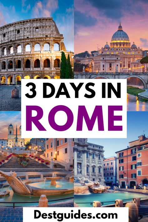 Visitng Rome for 3 days? Here is the complete 3 day Rome itinerary that will guide you in this Italian city.| 3 days in Rome| Rome itinerary for 3 days| 3 days in rome itinerary| how to send 3 days in Rome| what to do in Rome in 3 days| things to do in Rome in 3 days| Rome Italy 3 day itineray| Rome itinerary| 72 hours in Rome| Rome 3 day travel itinerary| best places to visit in Rome, Italy| must visit places in Rome #Destguides Italy Trip Itinerary, Rome Tips, 2 Days In Rome, 3 Days In Rome, Visiting Rome, Things To Do In Rome, Rome Itinerary, Italy Destinations, Rome Travel Guide