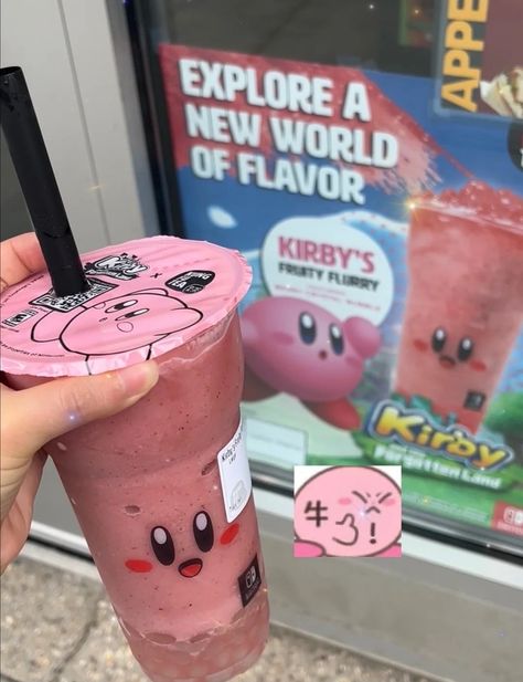 Kirby Mochi, Kirby Snacks, Kirby Boba, Kirby Food, Kawaii Cooking, Cute Snacks, Pretty Drinks, Kawaii Food, Boba Tea