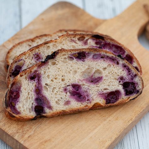 Blueberry Lemon Sourdough Bread Artisan Bread Flavor Ideas, Blueberry Artisan Bread, Sourdough Blueberry Lemon Loaf, Sourdough Dessert Bread, Sourdough Blueberry Bread, Sourdough Bread Flavor Ideas, Blueberry Sourdough Bread, Flavored Sourdough Bread Recipes, Sourdough Bread Flavors