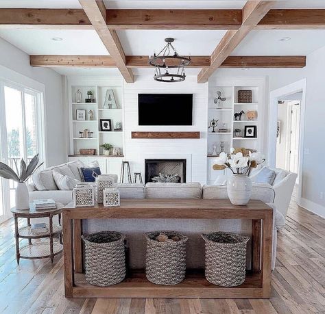 Living Room Hacks, Diy Farmhouse Ideas, Target Inspired Home Decor, Farmhouse Living Room Decor Ideas, Behind Couch, Modern Farmhouse Living, Modern Farmhouse Living Room, Farmhouse Decor Living Room, Farmhouse Living