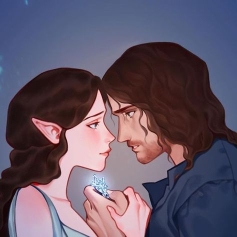 EnyaArt on Instagram: "[ Evenstar ]  - Whew! Back from a short break ( not really thanks to school 🥲 )  I recently rewatched the Lotr film trilogy and decided it would be fun to repaint some of the scenes. And how could I not paint Arwen and Aragorn together 🥺🥺   Anyways, cheers!  - - - - - #lotr #lordoftherings #arwen #aragorn #aragonandarwen #evenstar #procreatfanart #lotrfanart #digitalillustration #fanart #drawings" Arwin And Aragorn, Eomer Lotr Fanart, Aragorn And Arwen Fan Art, Arwen Fanart, Aragorn Fanart, Arwen And Aragorn, Arwen Aragorn, Lotr Fanart, Aragorn Lotr