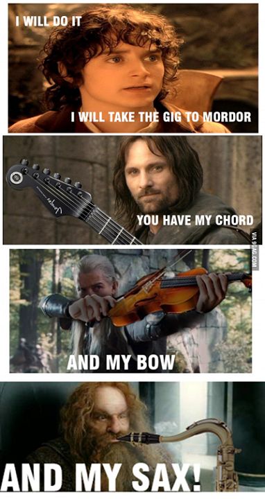 The Symphony of the Rings: The Orchestra of the Chord, The Duet Batons, and The Return of the Conductor. Yes...all of it, yes! Lotr Funny, Into The West, Band Humor, Memes Br, Thranduil, Pictures Of The Week, Jrr Tolkien, Legolas, Martin Freeman