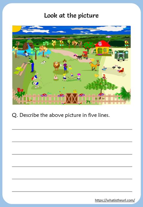 Picture Description Worksheets, Creative Writing Topics, Picture Story For Kids, Creative Writing Worksheets, Picture Comprehension, Reading Comprehension For Kids, Only Picture, Picture Composition, Writing Pictures