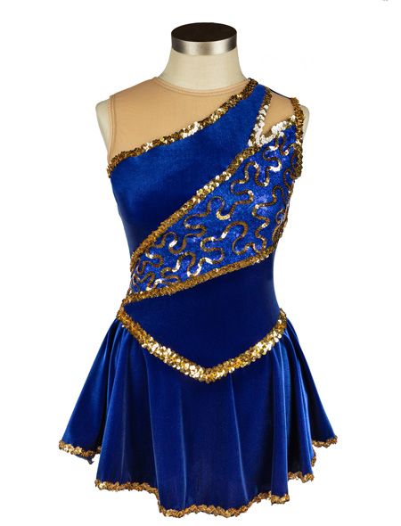 Majorette Uniforms Blue And Gold, Color Guard Uniforms Dresses, Majorette Dance Uniforms, Color Guard Costumes, Majorette Outfits, Dance Team Uniforms, Baton Costumes, Majorette Uniforms, Color Guard Uniforms