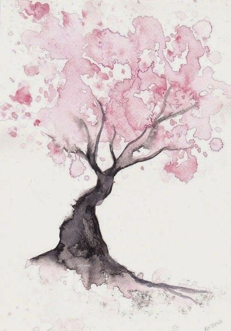 Tree Drawing Simple, Cherry Blossom Decor, Boom Kunst, Tree Watercolor Painting, Sakura Tree, Metal Tree Wall Art, Spring Tree, Soyut Sanat Tabloları, Tree Illustration