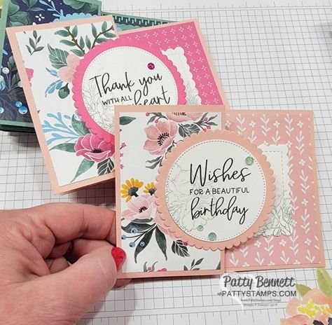 Cards With Flowers, Stampin Up Birthday Cards, Free Stamps, Card Making Tips, Card Making Supplies, Designer Paper, Fancy Fold Cards, Fancy Folds, Fun Fold Cards