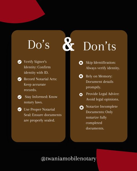 The Do's and Don'ts related to the notary business. Notary Public Aesthetic, Notary Aesthetic, Mobile Notary Business, Notary Public Business, Notary Business, Notary Signing Agent, Signing Agent, Mobile Notary, Small Business Advice