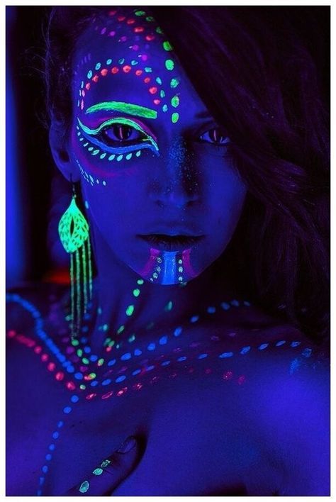 Illuminate your NYE and festival moments with our UV Glow Neon Face & Body Paint. This set of 6 vibrant, Y2K-inspired fluorescent tubes ensures you radiate confidence. Witness a glow that’s not only bright but expressive. Dance the night away adorned in colors that come to life under UV light, highlighting your unique style. Perfect for those ready to experience the extraordinary. #NYE #Y2K #FestivalGlow #GlowInTheDark #BodyArt #NeonVibes #PartyReady #MakeupArtist #RaveMakeUp #RadiantGlow Rave Festival Makeup Ideas, Glow Body Painting, Neon Face Painting Ideas, Rave Body Painting, Glow Body Painting Ideas, Festival Body Painting, Glow Face Paint Ideas, Neon Face Paint Ideas Simple, Glow Party Makeup