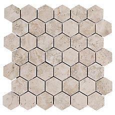 Tarsus Gray Hexagon Porcelain Mosaic Kitchen Decor Tiles, Grey Ceramic Tile, Decorative Tile Backsplash, Blue Glass Tile, Gray Porcelain Tile, Floor And Decor, Pebble Mosaic, Granite Tile, Stone Look Tile