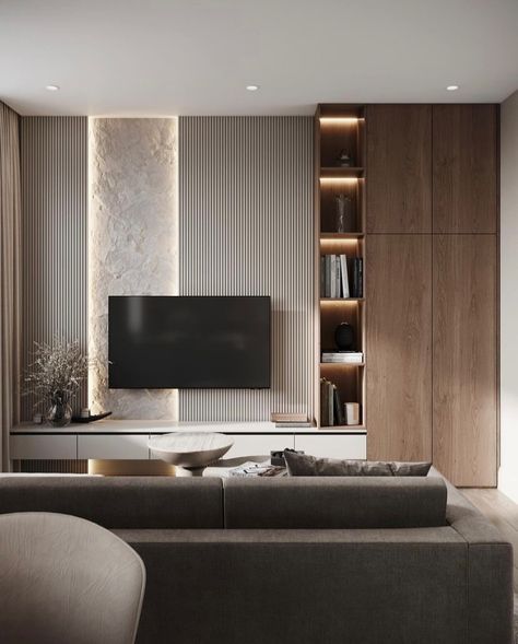 Living Room Wall Units, Tv Room Design, Living Room Design Inspiration, Tv Wall Unit, Living Room Design Decor, Living Room Tv Wall, Home Design Living Room, Living Room Decor Modern, Living Room Tv