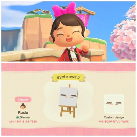 Animal Crossing Eyebrows Code, Face Design Animal Crossing, Animal Crossing Brows, Animal Crossing Eyebrows And Blush, Acnh Eyebrow Designs, Color Placement Guide, Animal Crossing Eyebrows, Modern Farmhouse Color Scheme, Clothes Animal Crossing