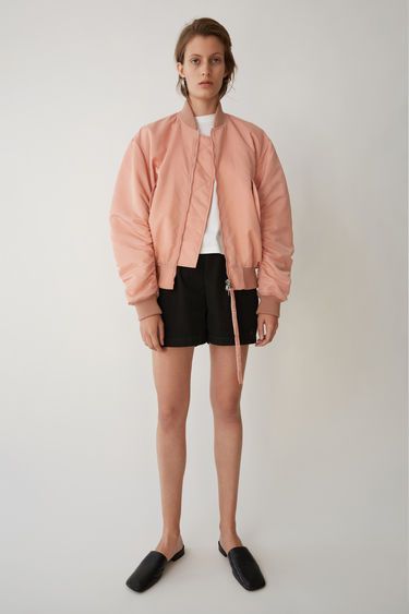 Ready-to-wear Clea Bomber Pale Pink 375x Pale Pink Jacket Outfit, Pink Jacket Outfit, Outer Outfit, Flannel Outfits, Summer Styles, Kids Style, Pink Jacket, Comfortable Outfits, Well Dressed