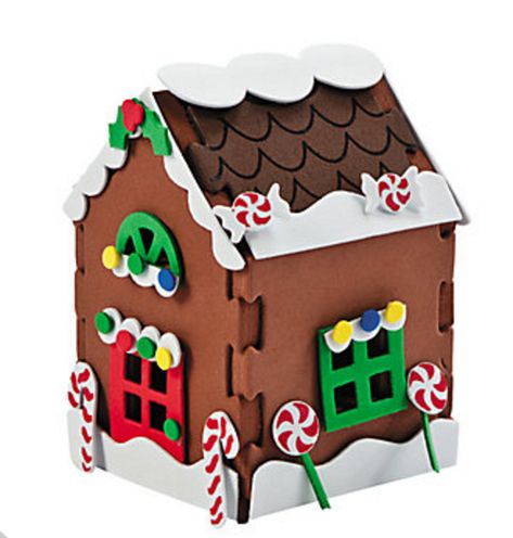 Student Christmas Gifts 3d Gingerbread House, Diy Projects For School, Gingerbread House Craft, 3d Gingerbread, Gingerbread House Christmas, Students Christmas, House Craft, Gingerbread House Kits, Student Christmas Gifts