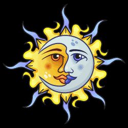 Sun & Moon Tattoo photo SunandMoonTattoo.gif Sun Moon Tattoo, Moon Stars Art, Cow Skull Art, Moon Sun Tattoo, Pictures Of The Sun, Yin Yang Art, Unicorn Tattoos, The Sun And The Moon, Cool Graphics