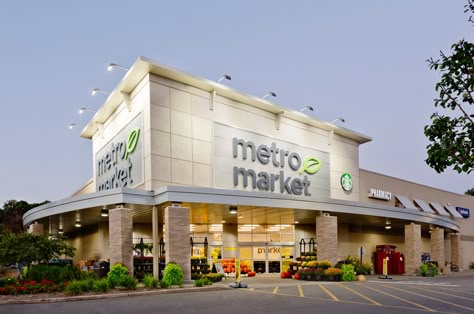 Super Market Exterior Design, Supermarket Design Exterior, Supermarket Exterior, Arch Daily House, Mall Landscape, Grocery Design, Supermarket Ideas, Supermarket Design Interior, Commercial Farming